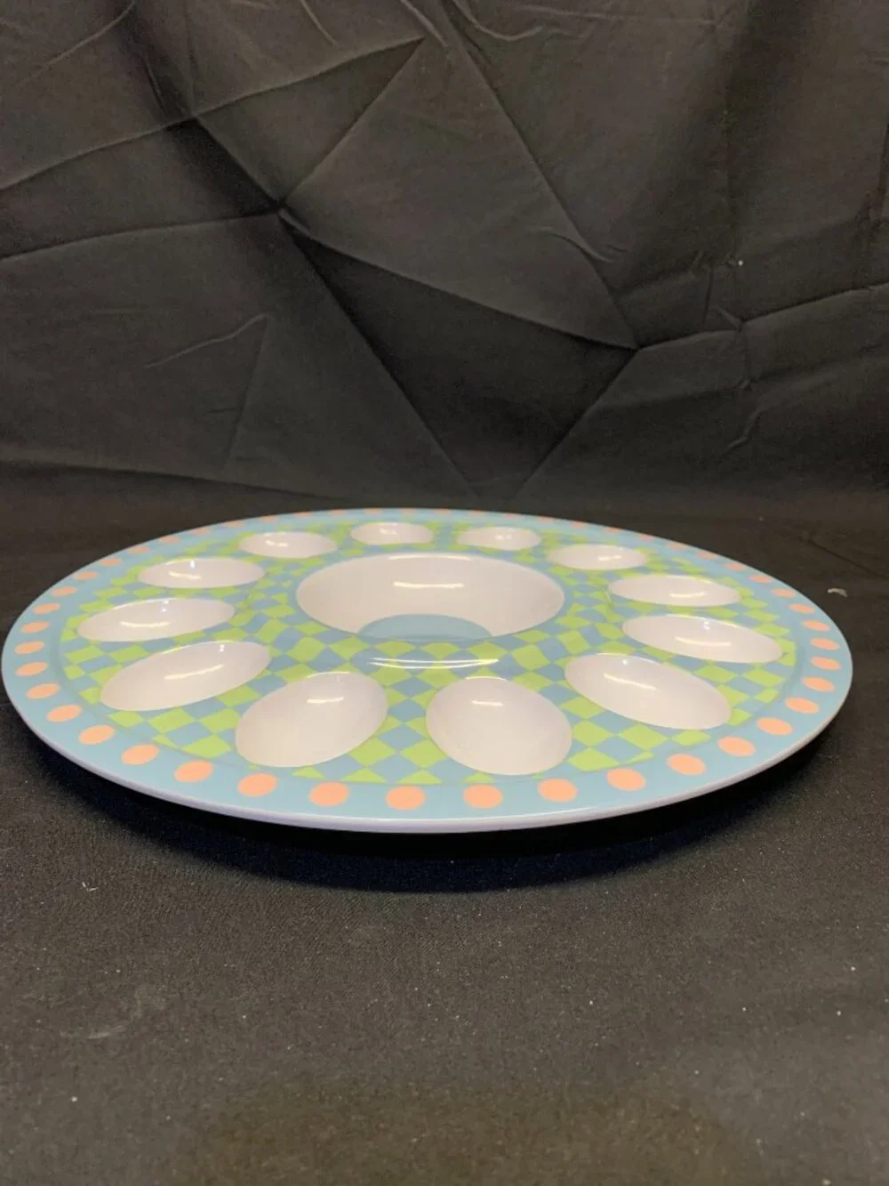 Colorful Melamine deviled egg plate/plater (NO Microwave/hand wash} MCM
